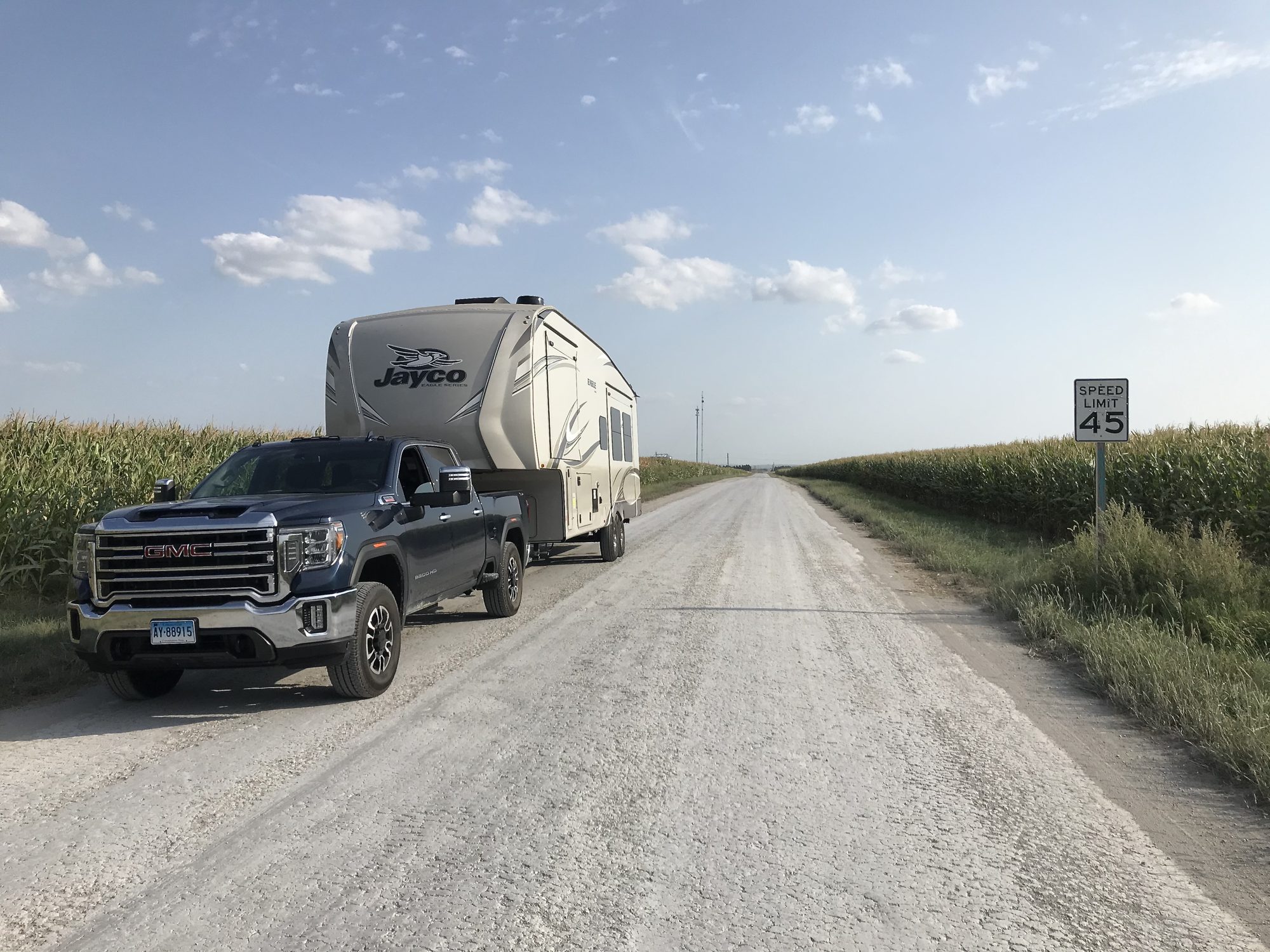 A photograph from the road